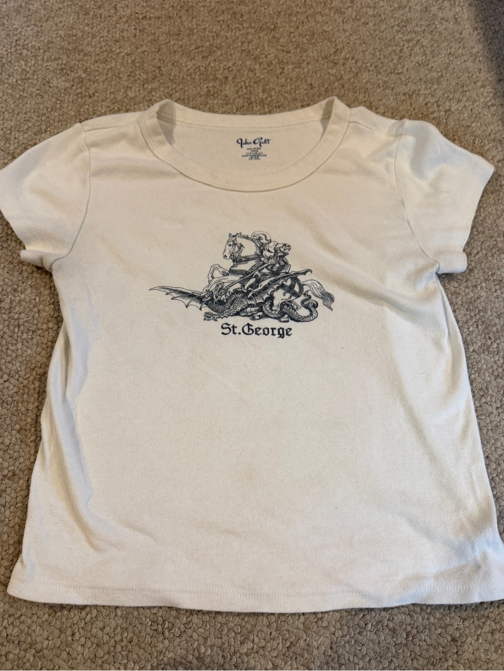 White 'St. George' Graphic Tee for girls Unbranded